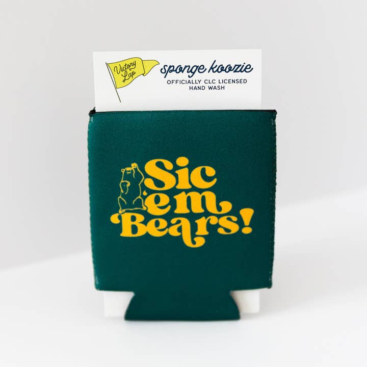 Victory Lap - Wholesale Drink Huggers & Koozies - Baylor Koozie - Green1