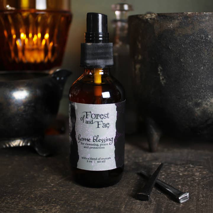Home Blessing Cleansing Spray • Crystal Infused • Witchcraft for wholesale by of Forest and Fae