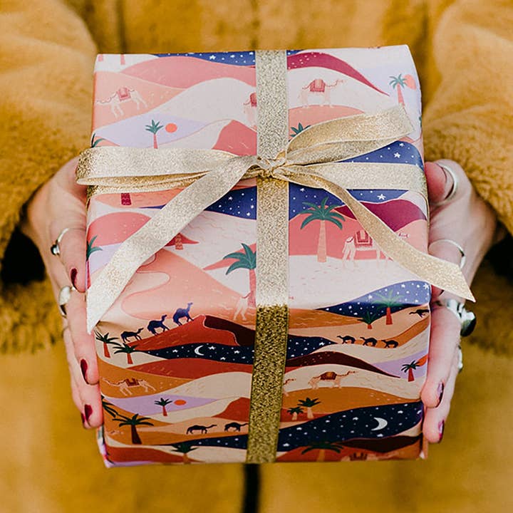 Carta regalo natalizia Desert Days & Nights per la vendita all'ingrosso da parte di Laura Barnes Wholesale Ltd