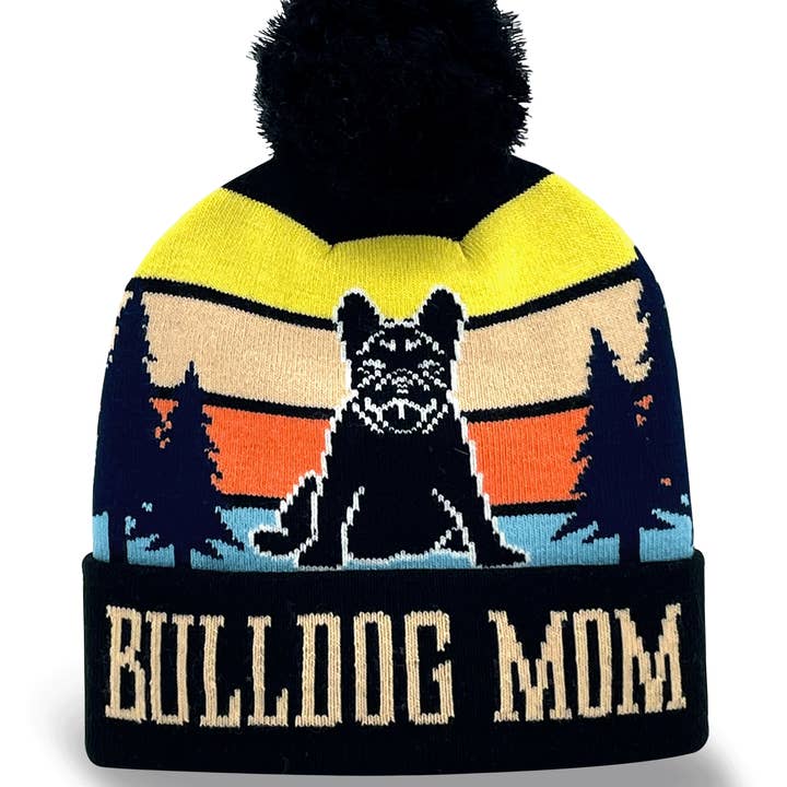 BULLDOG MOR Strikket Beanie for engroshandel hos Northern Icons Creations INC