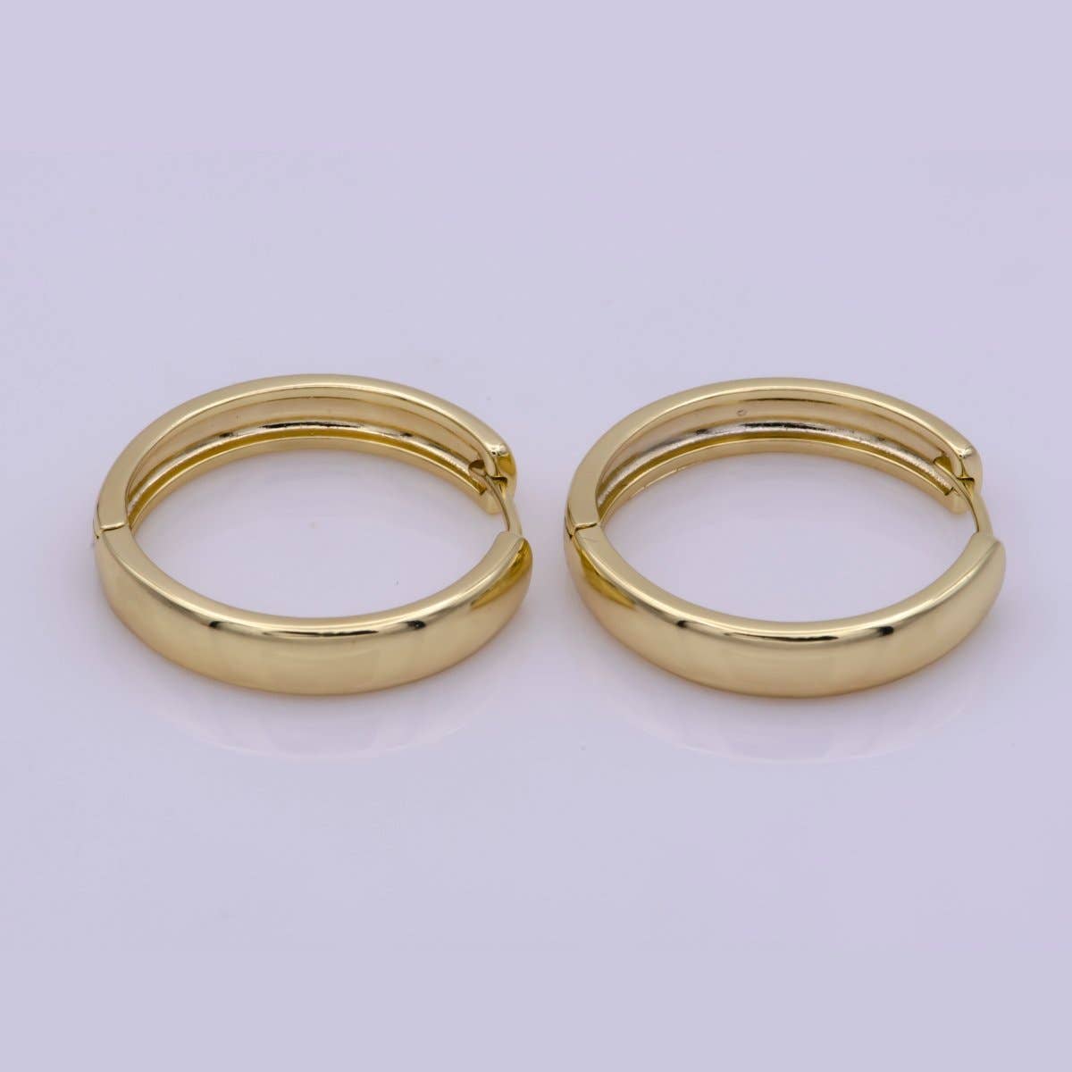 Aim Eternal - Wholesale Huggie Earrings - Gold Huggie Hoop Earrings • 25mm Hoops • Cartilage Hoop • Small Hoop Earrings • Gold Mini Hoop T-2042