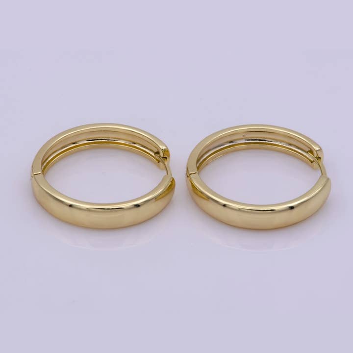 Aim Eternal - Wholesale Huggie Earrings - Gold Huggie Hoop Earrings • 25mm Hoops • Cartilage Hoop • Small Hoop Earrings • Gold Mini Hoop T-2042