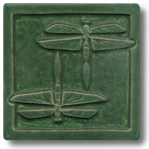 Whistling Frog Tile Inc. - Wholesale Wall Tile - Double Dragonfly Art Tile 6x6