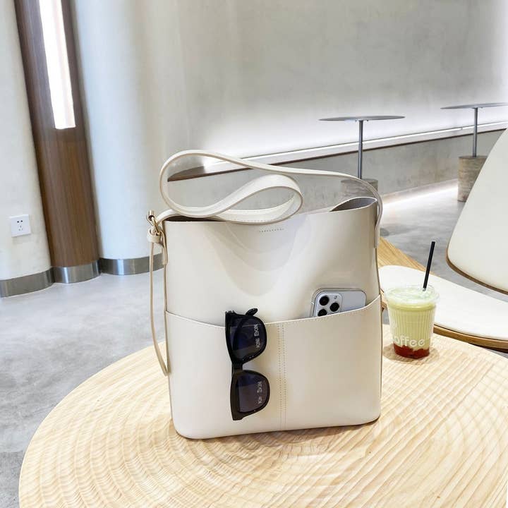 NINEXIS - Wholesale Shoulder Bag - Women's - CWAB4829_SIMPLE LARGE CAPACITY BUCKET SHOULDER BAG4