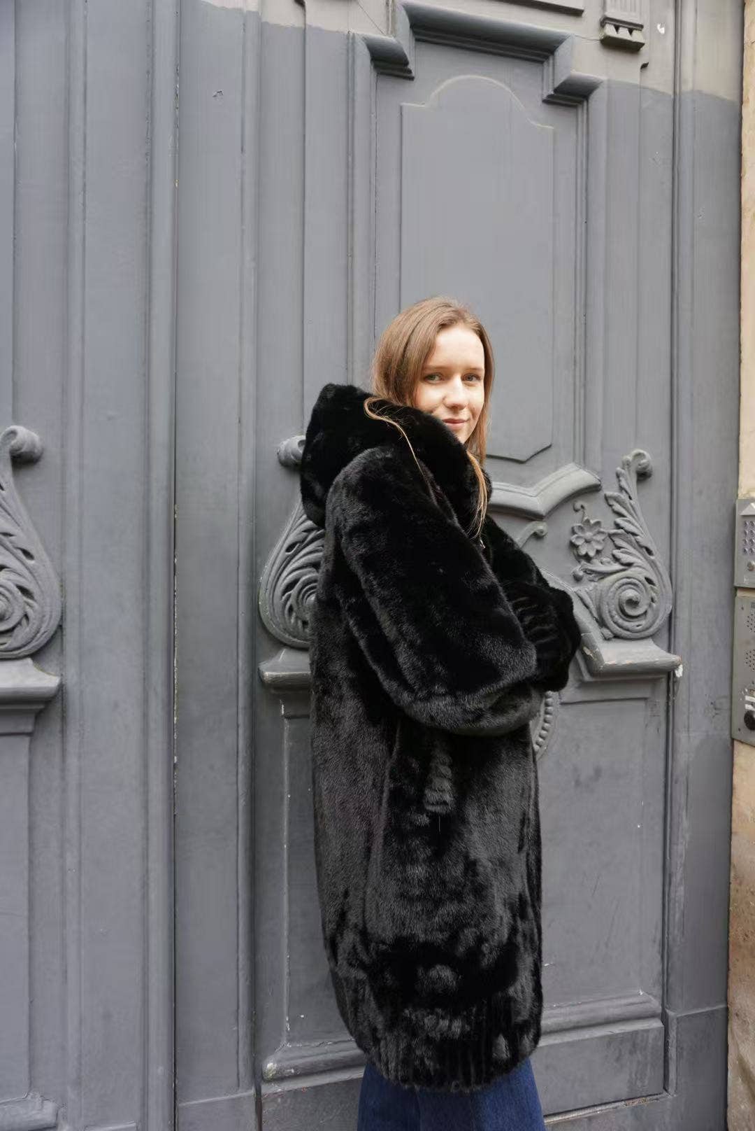 CIAO MILANO - Wholesale Fur/Faux Fur Coat - Women's - 284012 Faux fur hooded coat9