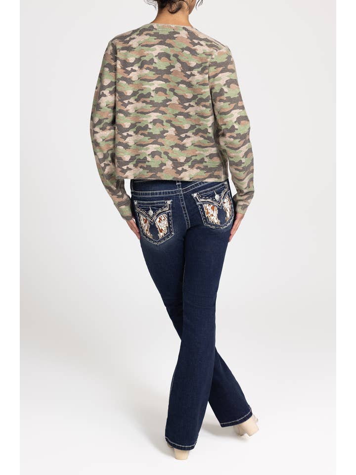 Miss Me - Wholesale Cardigan - Women's - MSW0502L- CAMO CARDIGAN1