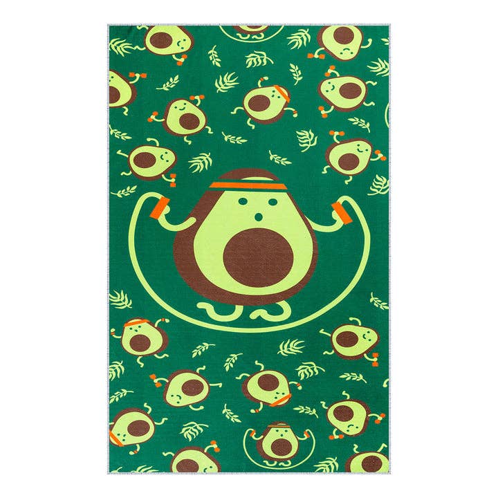 KYLIE CRAZY - Venta al por mayor Toallas de playa - Toalla de Playa, divertida toalla de baño AGUACATE 100x1602
