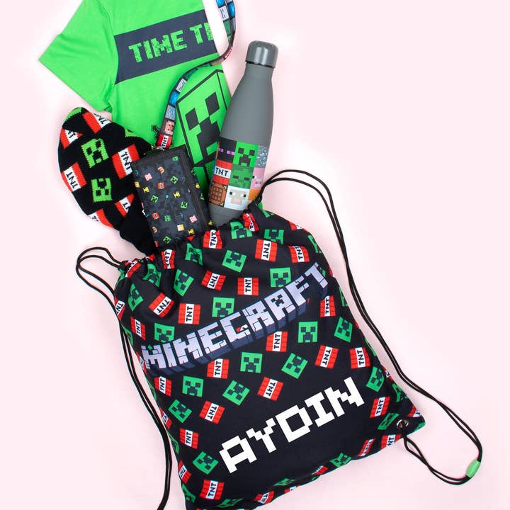 Fringoo Group Ltd - Wholesale Wallet - Kids - Minecraft Kids Wallet - Black Pattern