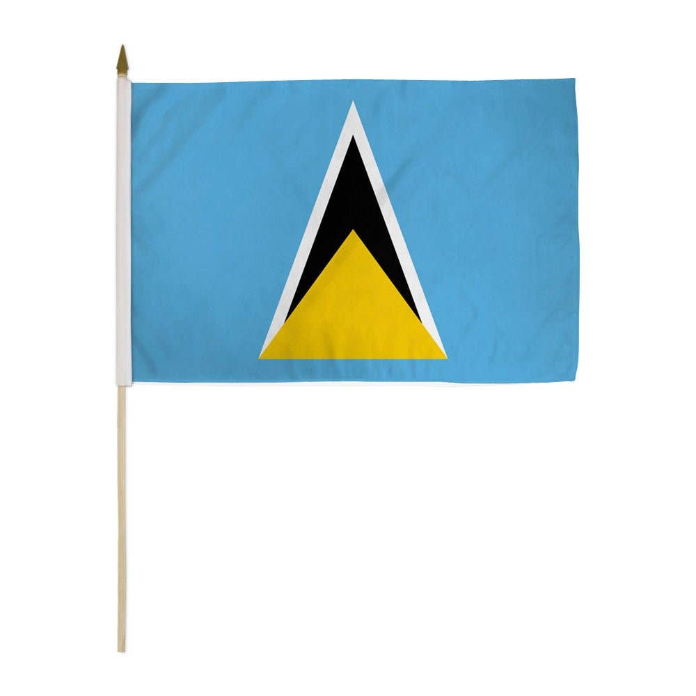 Flags Importer - Wholesale Flag - St. Lucia 12x18in Stick Flag0