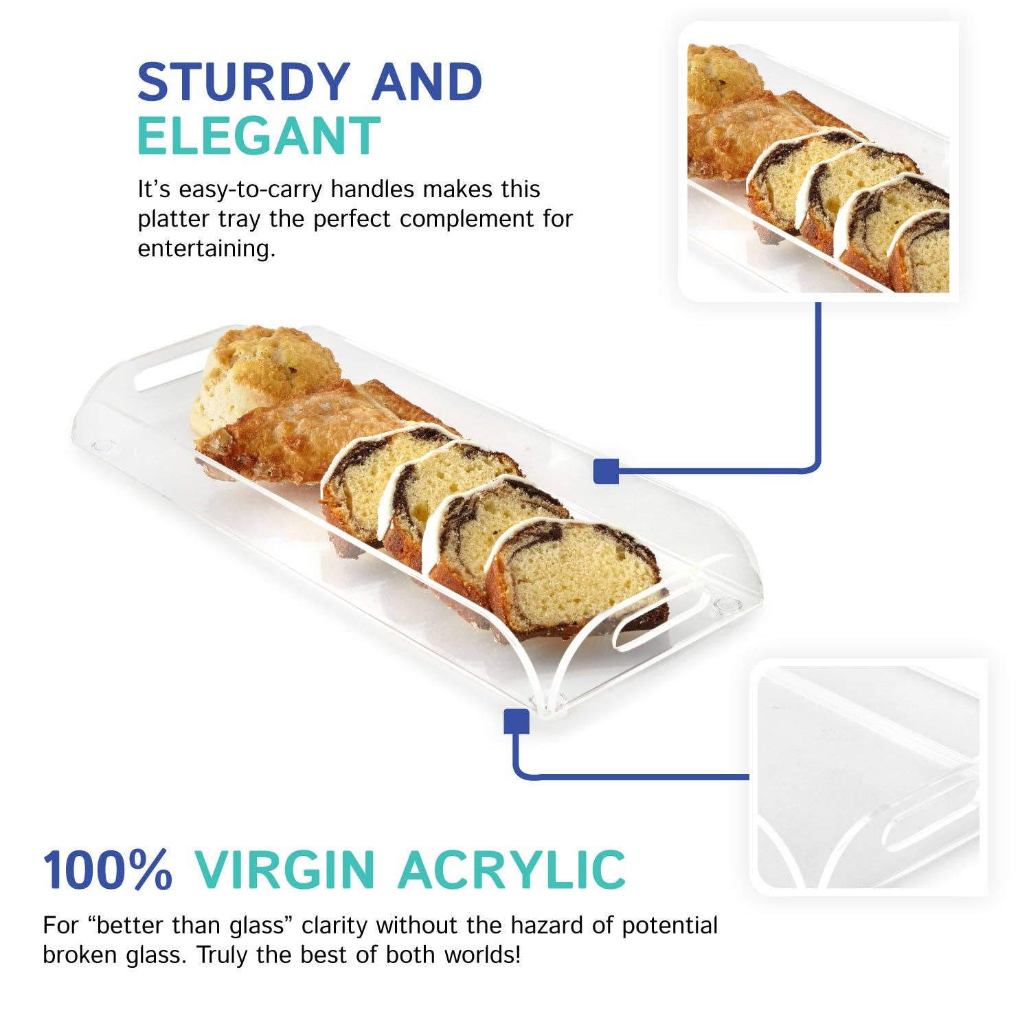 Huang Acrylic - Wholesale Serving Tray - Rectangle Serving Tray4