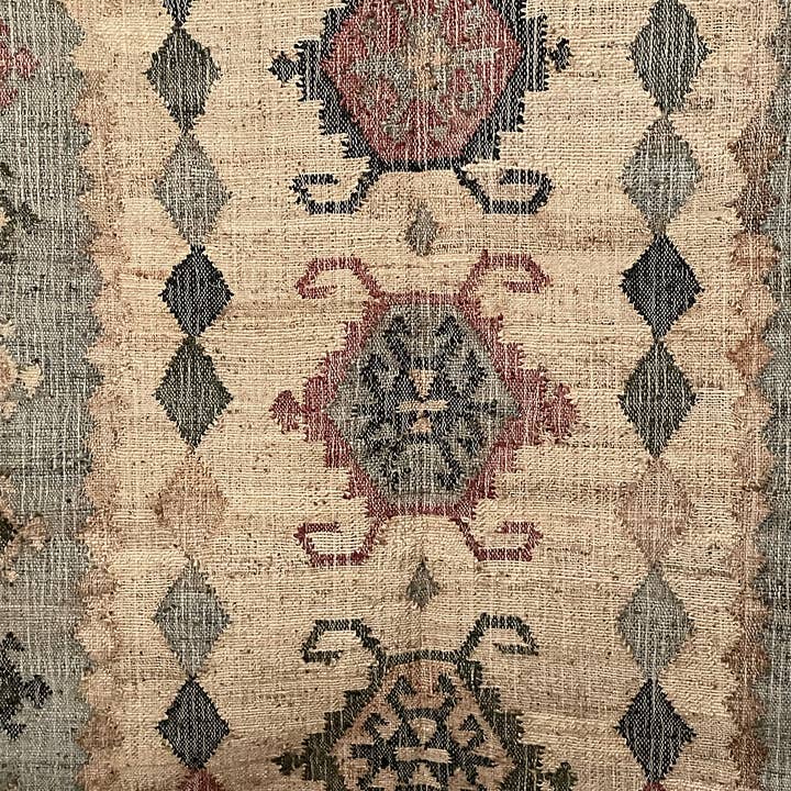 Tappeto Kilim in cotone fatto a mano in canapa rosa 150 x 240 cm per la vendita all'ingrosso da parte di Rugs Boutique