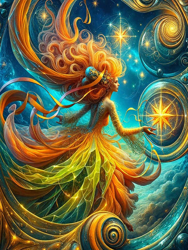 4x6 Mini Art Print with Magnetic Backing: Star Weavers for wholesale by Wicked Cool Unicorn