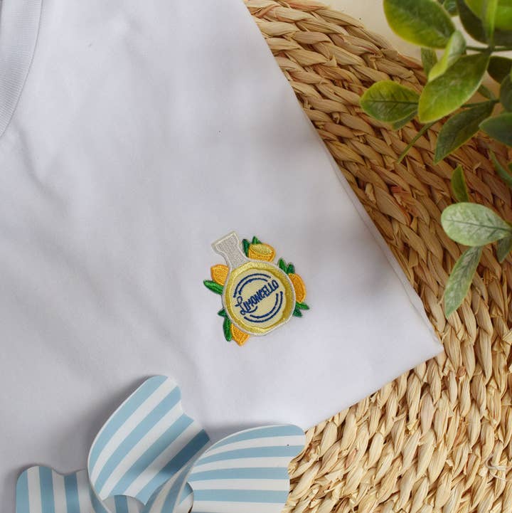 Juste un t-shirt – wholesale T-shirt – Unisex – Broderad T-shirt med Limoncello