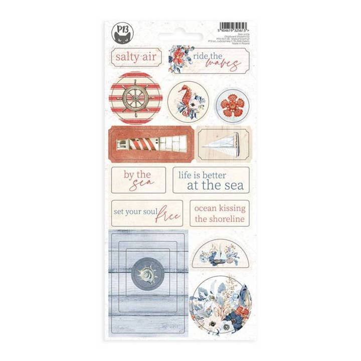 Chipboard Sticker Sheet Sea La Vie 02, 10,5 X 22Cm for wholesale by P13