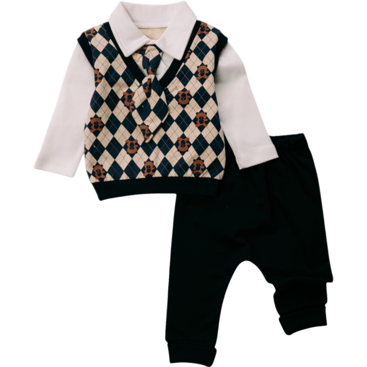 Cheeky Nomads - Wholesale Clothing Set - Baby - 2-piece baby outfit with tie made of organic cotton3