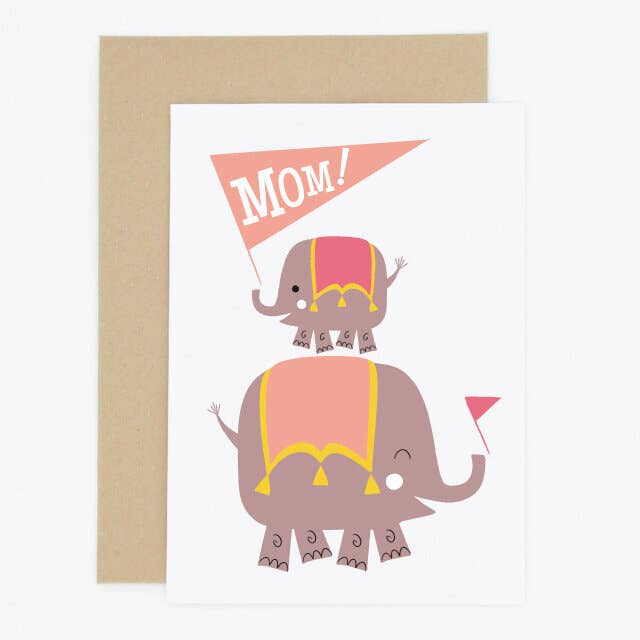 Cirque Elefanter Mors dagkort för wholesale av Madame Annie et Fils