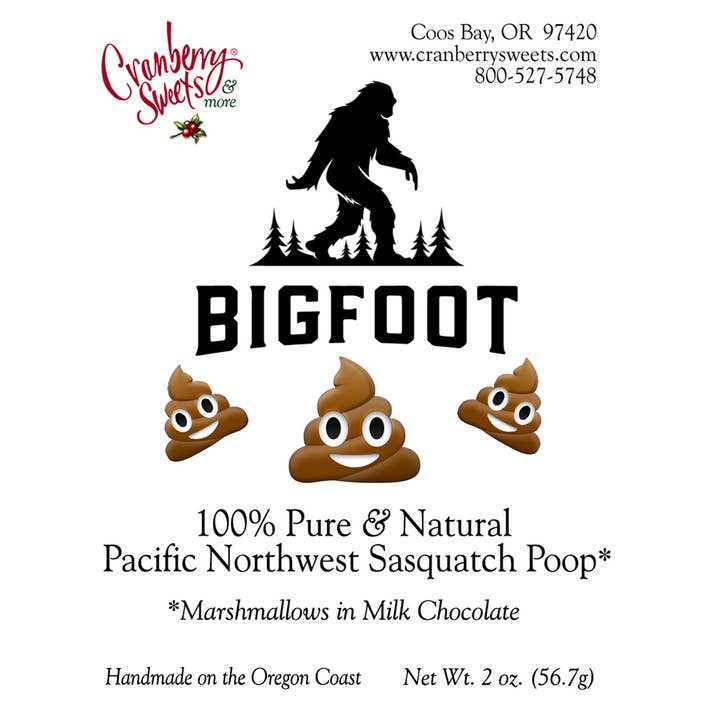 Cranberry Sweets & More - Wholesale Chocolate Covered Sweets - Bigfoot "Poop" Milk Chocolate Marshmallows2