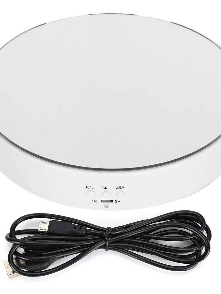 Elektrisk motoriserad roterande display 360° vridbar platta med 3 hastigheter för smycken, klockor, kosmetika, leksaker för wholesale av Queenshopbeauty