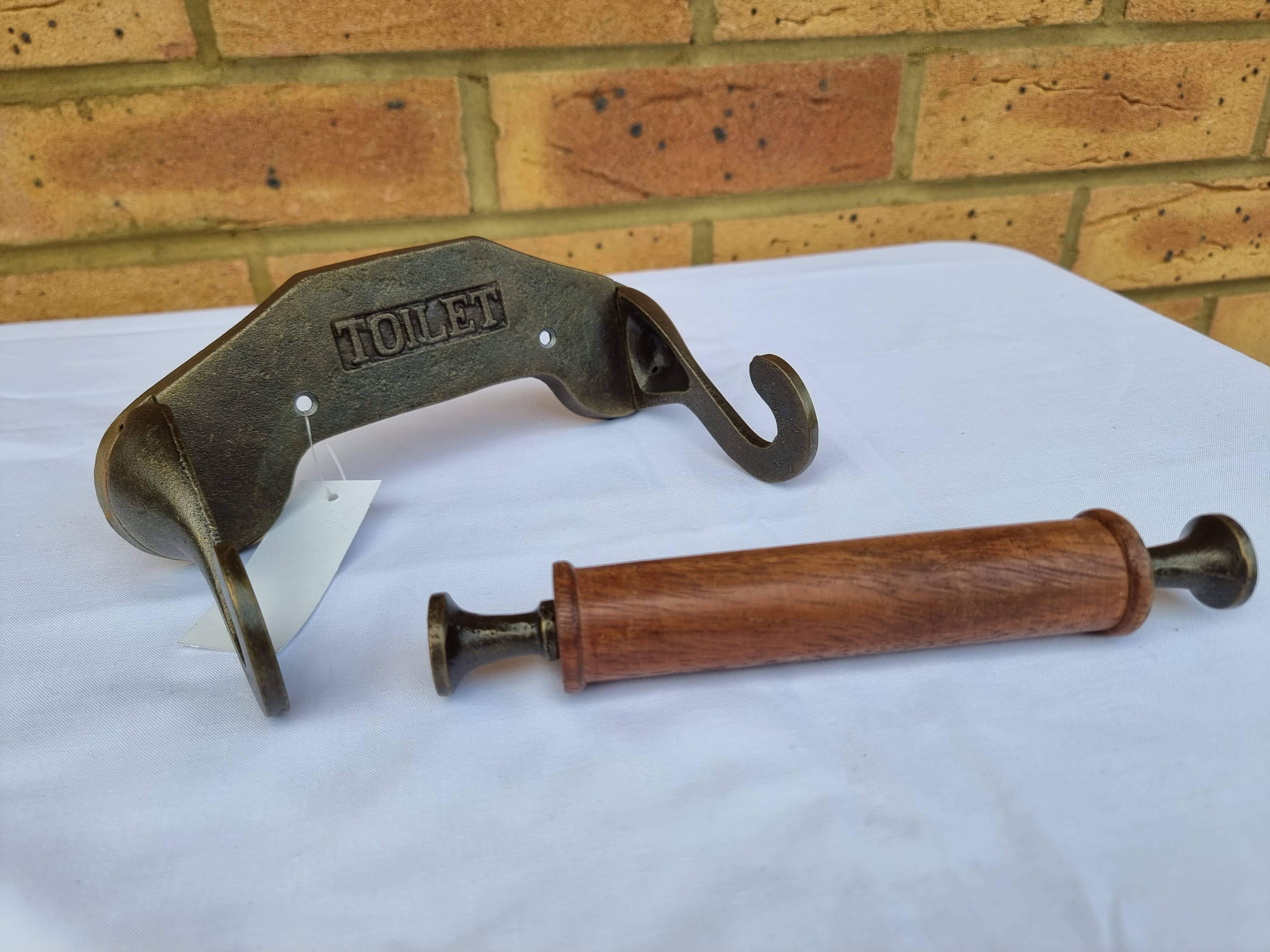 Alza - Wholesale Toilet paper holder - Simple Toilet Holder Cast Iron Black Antique 3