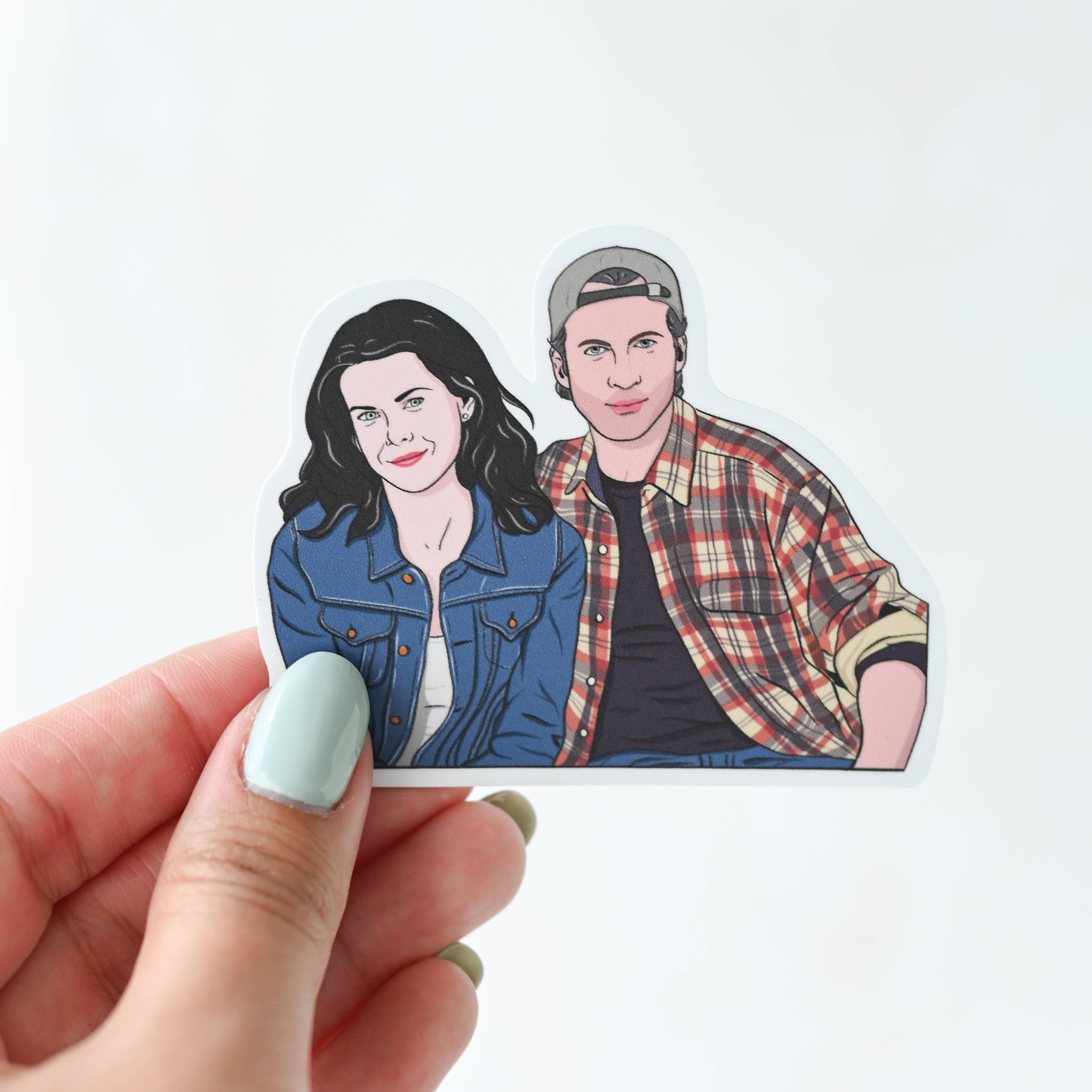 Simple Whimsy - Wholesale Sticker - Luke and Lorelei Gilmore - Vinyl Pop Culture Sticker *SALE*1