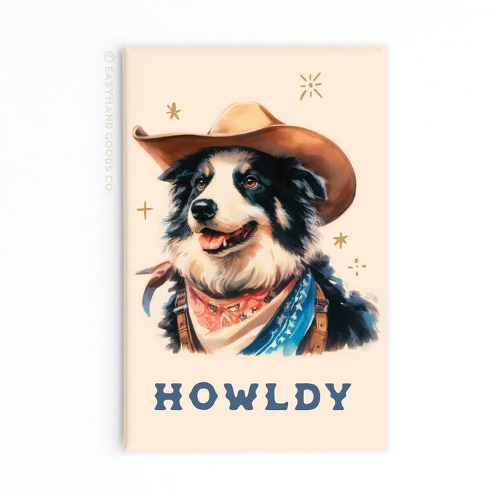 Howldy Cowboy Dog Refrigerator Magnet for wholesale by Easyhand Goods – formerly Onderkast