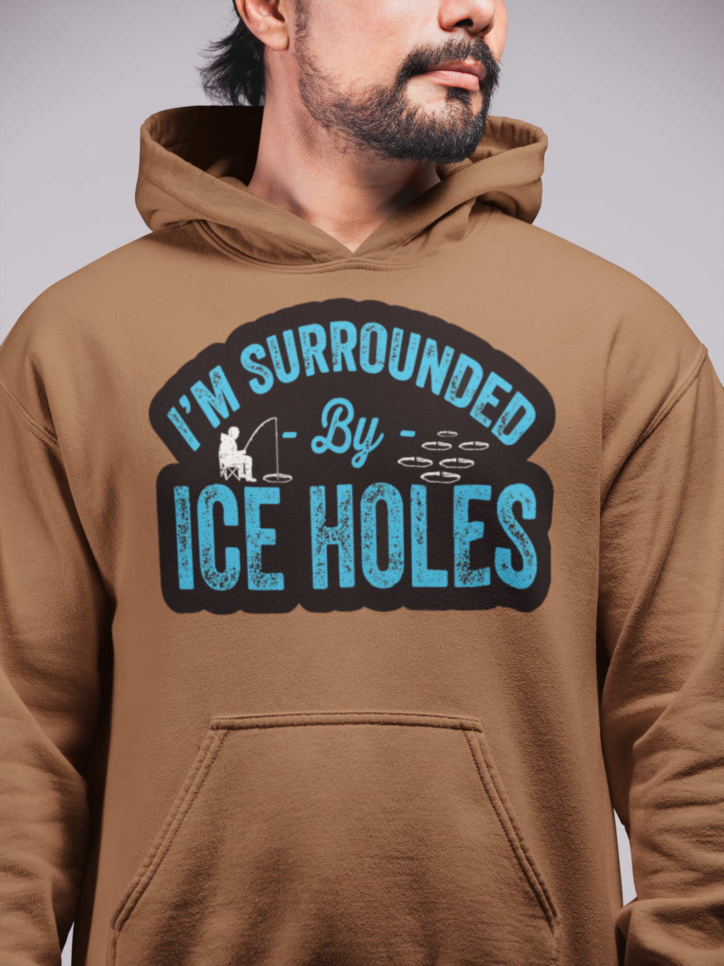 Hunt Hook Eat - Wholesale Hoodie - Men's - Surrounded By Ice Holes Hoodie2