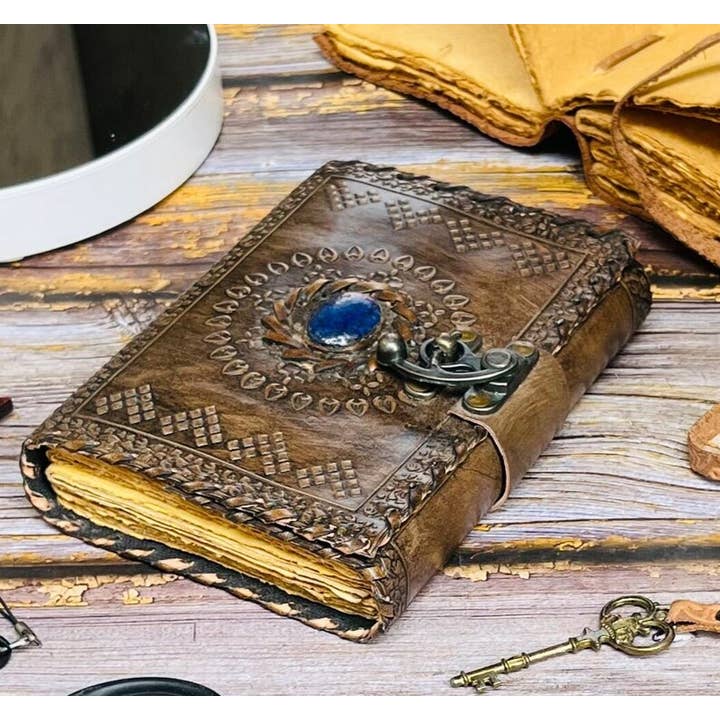 Mitansh handicrafts – Großhandel Tagebuch – Leeres Zauberbuch der Schatten, Vintage-Lederjournal