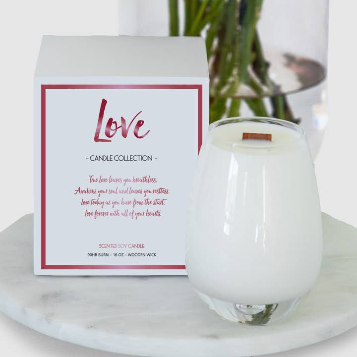 Vela do amor por atacado de Gratitude Glass Jars