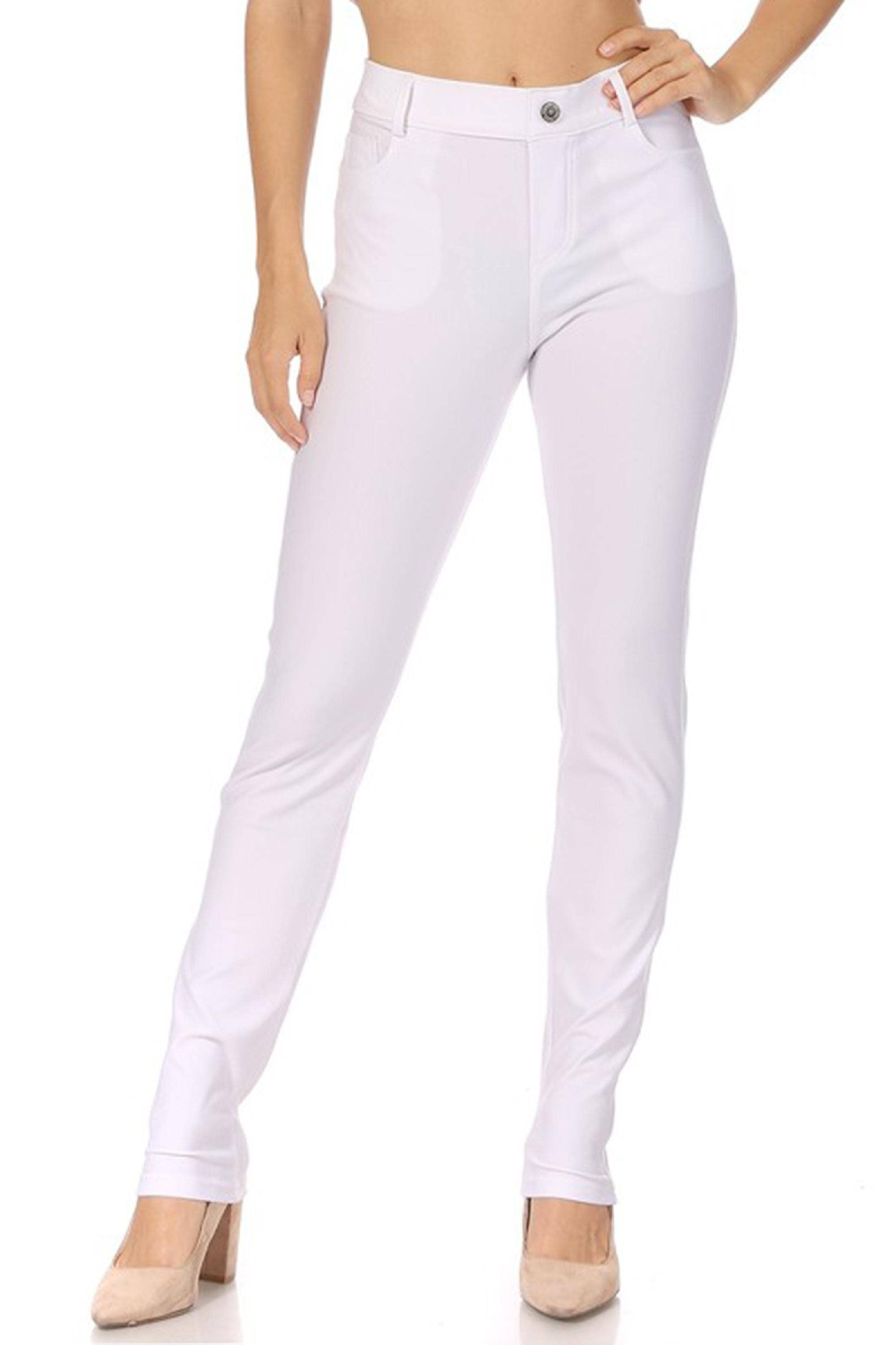 MOA COLLECTION - Vendita all'ingrosso Pantalone - Donna - Jeggings da donna comodi e casual con tasche e passanti per cintura16