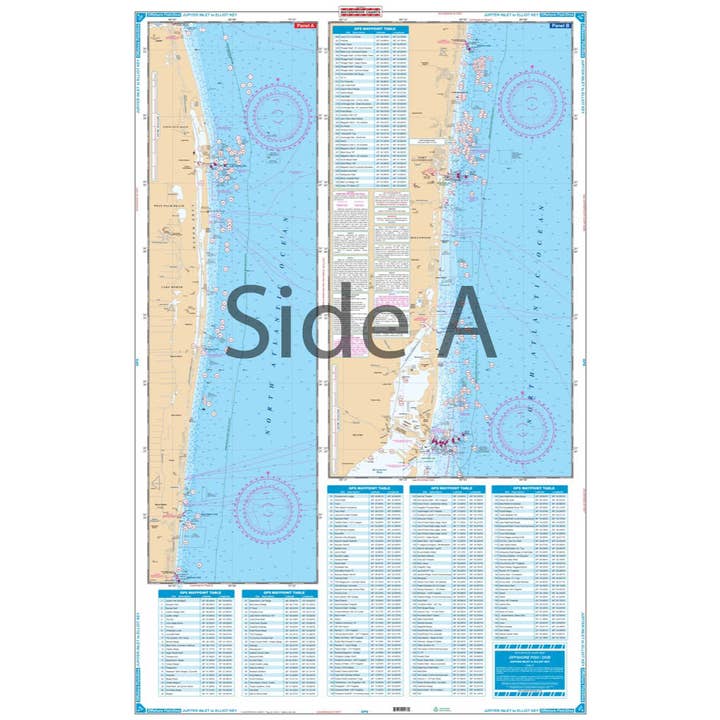 Carte de pêche et de plongée au large de Jupiter Inlet à Elliot Key 23F pour la vente par Waterproof Charts