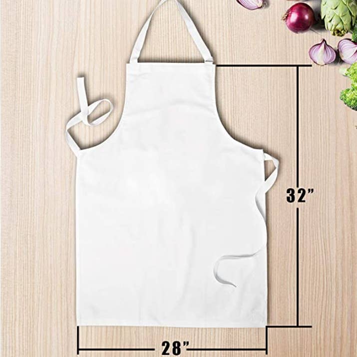 White Manly Apron great gift for grilling season and Father's Day! for wholesale on Faire1