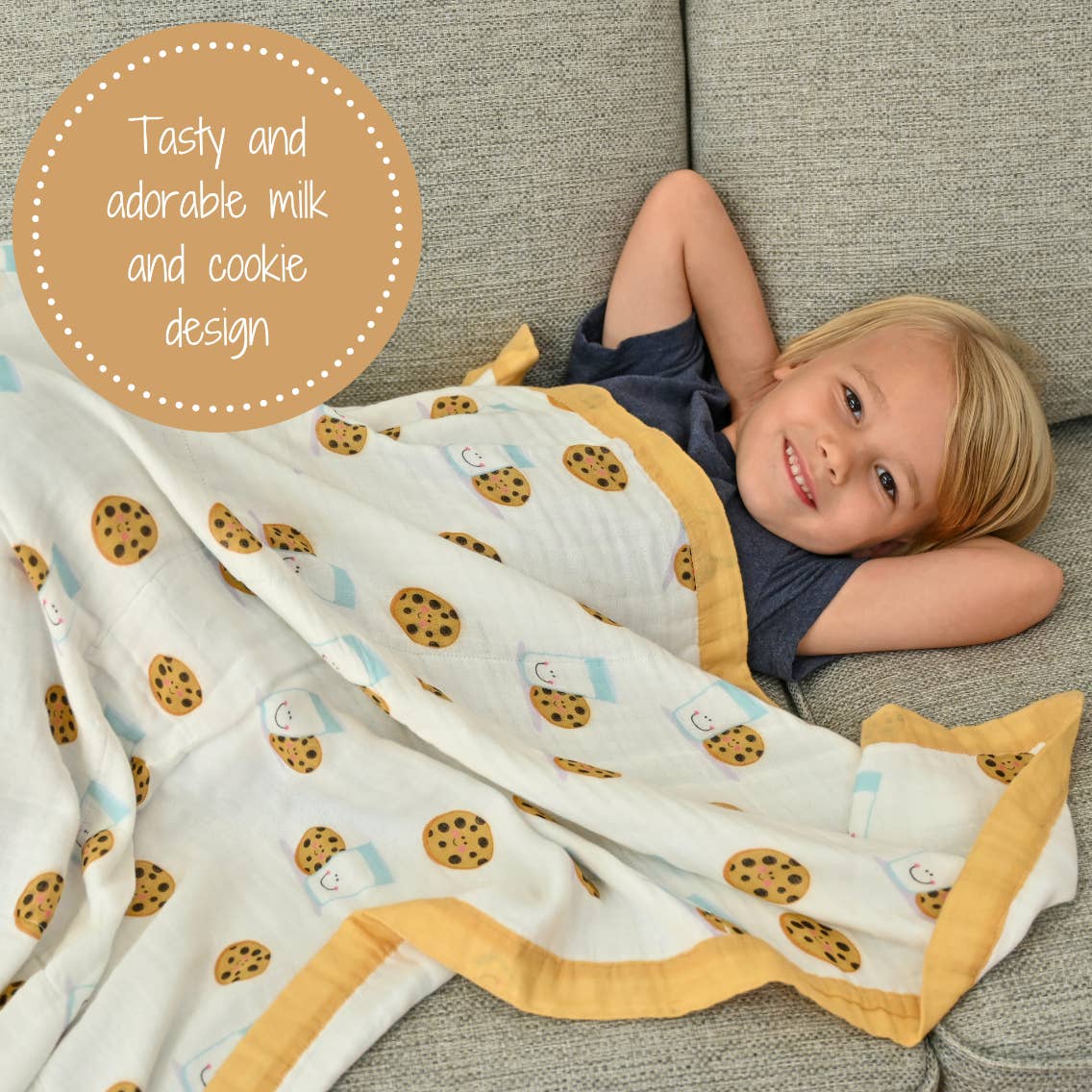 LollyBanks - Wholesale Quilt - Kids & Baby - You Complete Me  - Bamboo Milk and Cookies Baby Blanket4