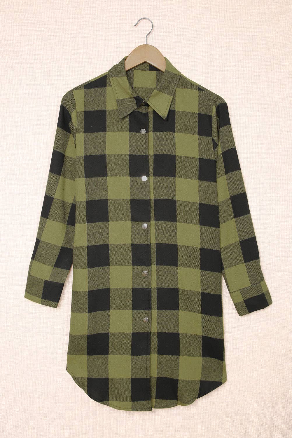 Lovesoft – Engroshandel Frakke - Dame – Turn-down Krave Plaid Shirt Coat10