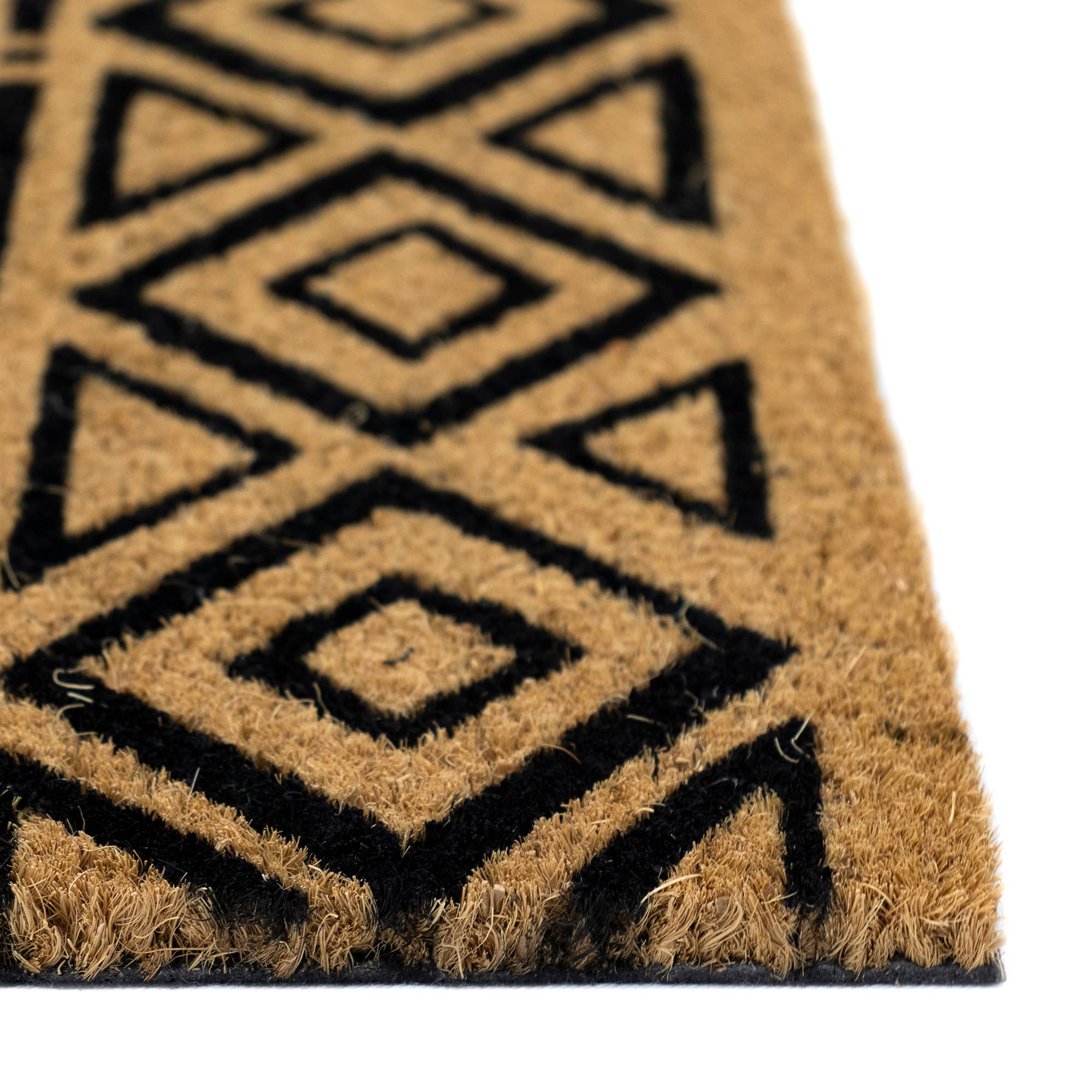 Black Natura Mudcloth Outdoor Mat for wholesale on Faire2