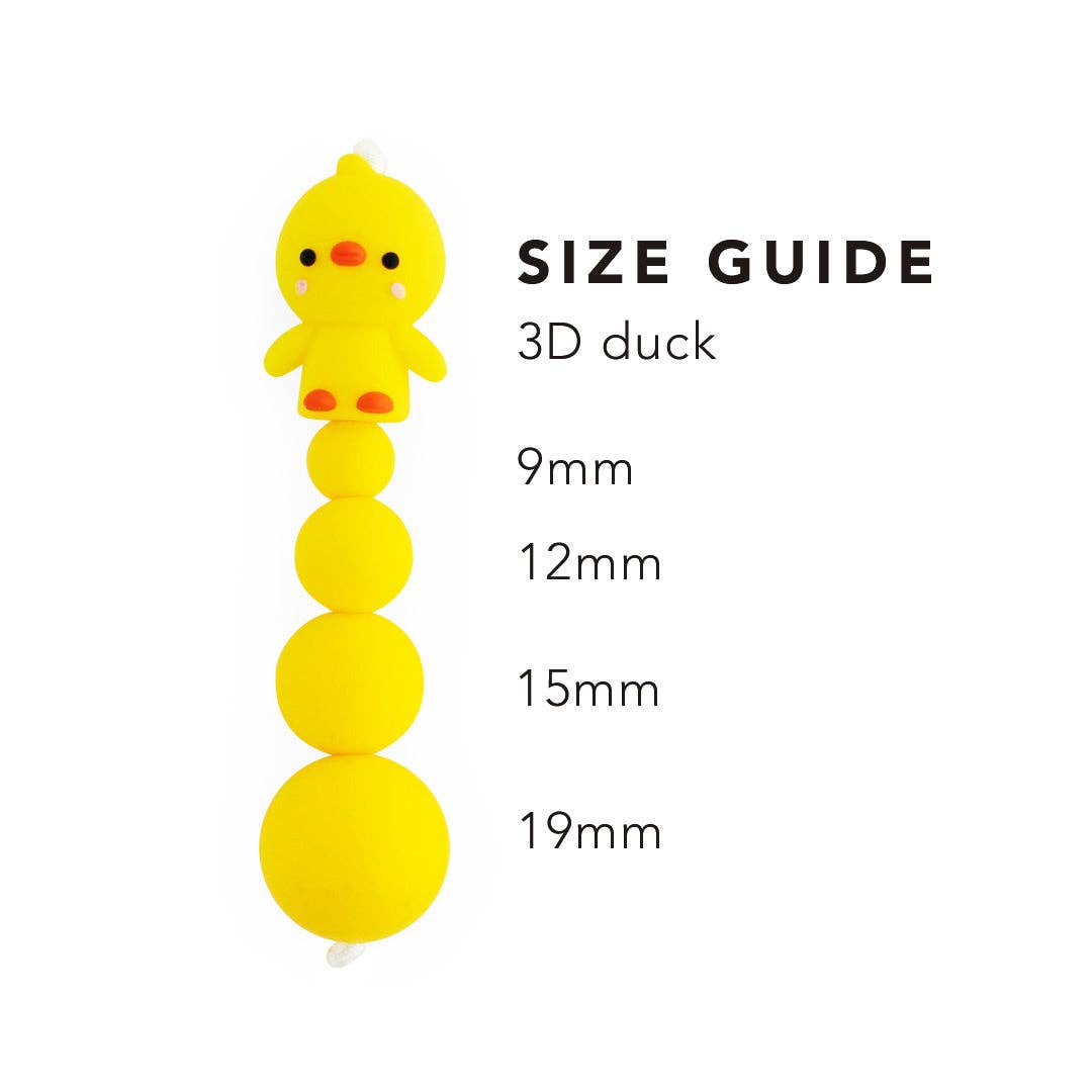 Cara & Co Silicone Craft Supply - Wholesale Craft Supplies - 3D Duck Silicone Focal Beads2
