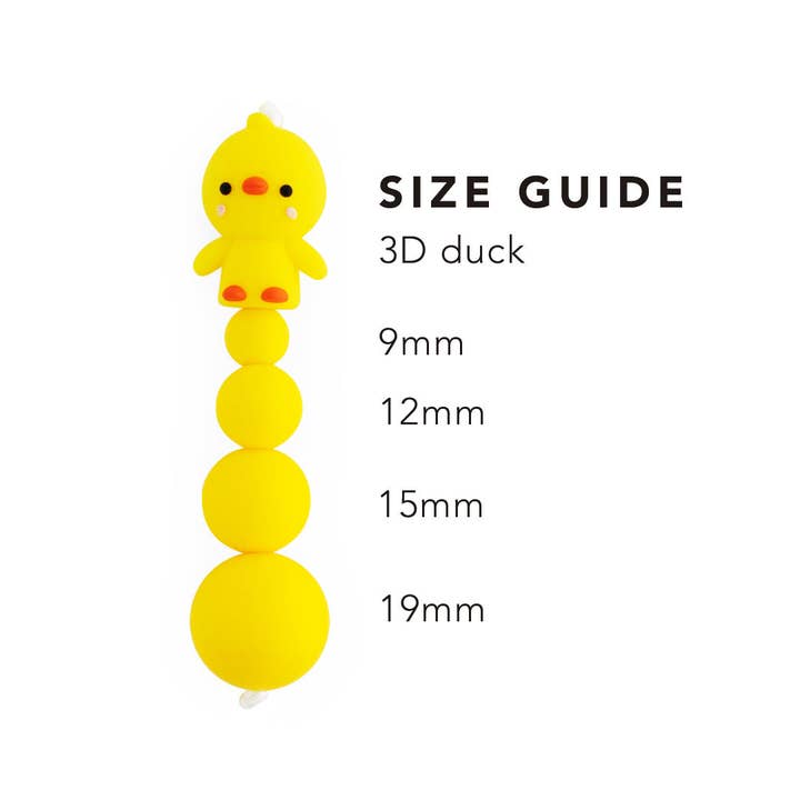 Cara & Co Silicone Craft Supply - Wholesale Craft Supplies - 3D Duck Silicone Focal Beads2
