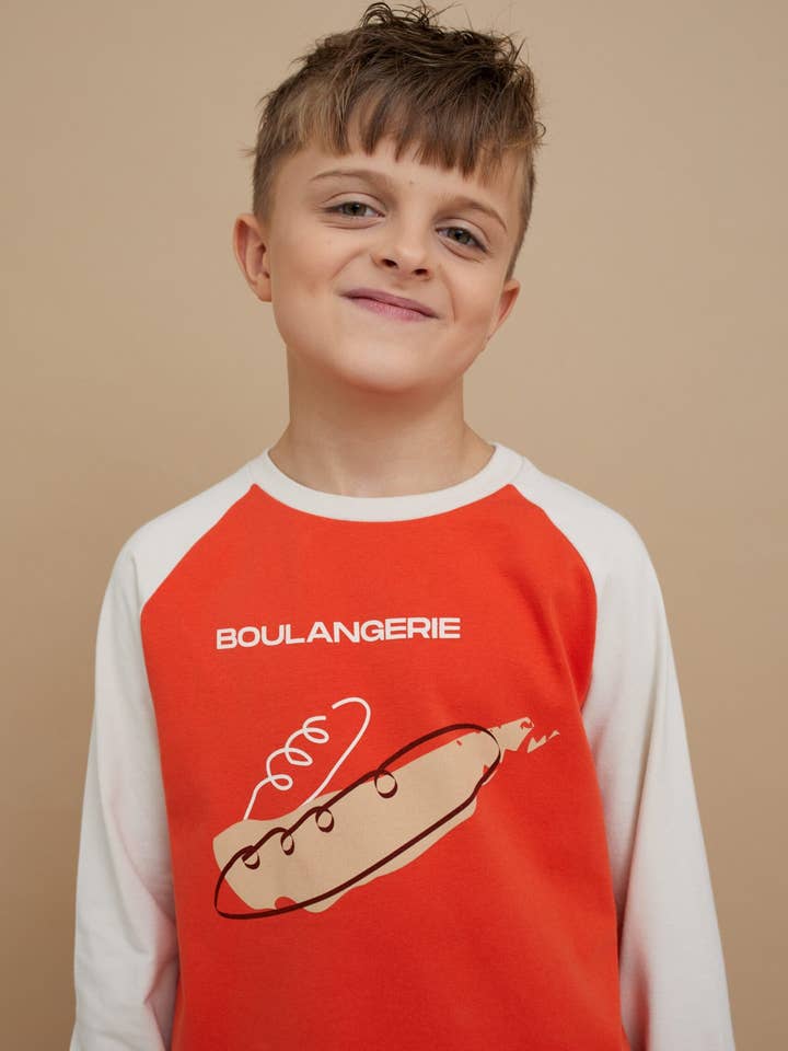 BOULANGERIE LANGÆRMET T-SHIRT for engroshandel hos OXOX CLUB