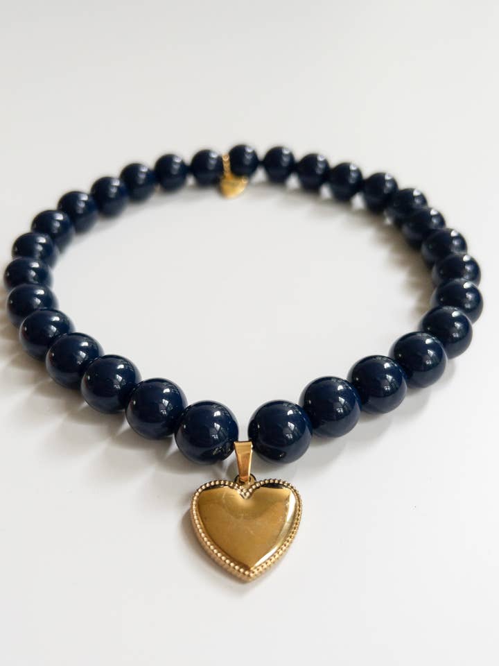 Pretty Navy Skinny Necklace for wholesale by GIGI’S USA