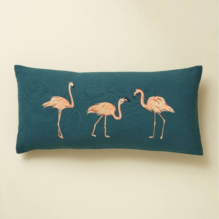 Cushion cover Les voyageurs for wholesale by Sylvie Thiriez