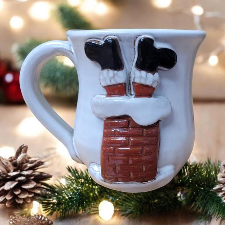 MudWorks Pottery – wholesale Kaffekoppar – Tomtemugg med skorsten0