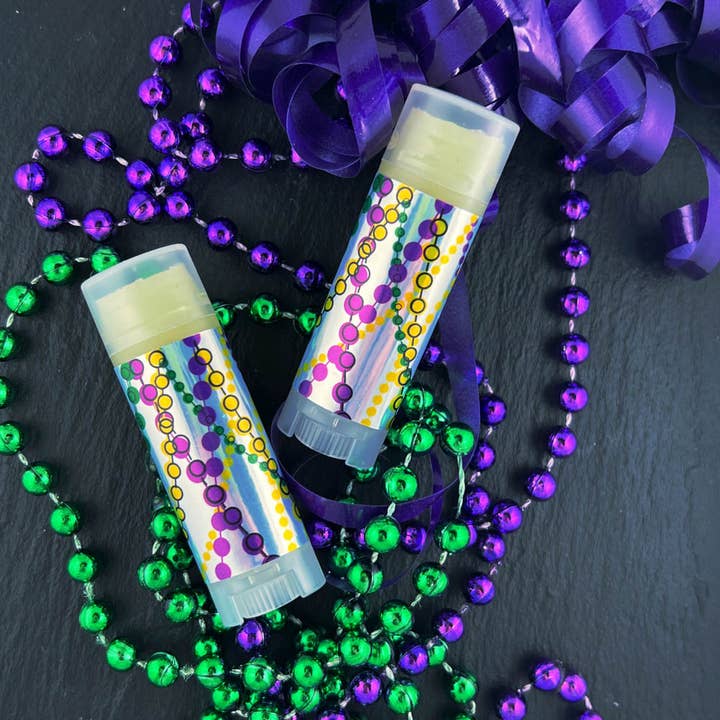 Baume à lèvres naturel Mardi Gras - Parfum Gâteau des Rois pour la vente par Serious Lip Balm