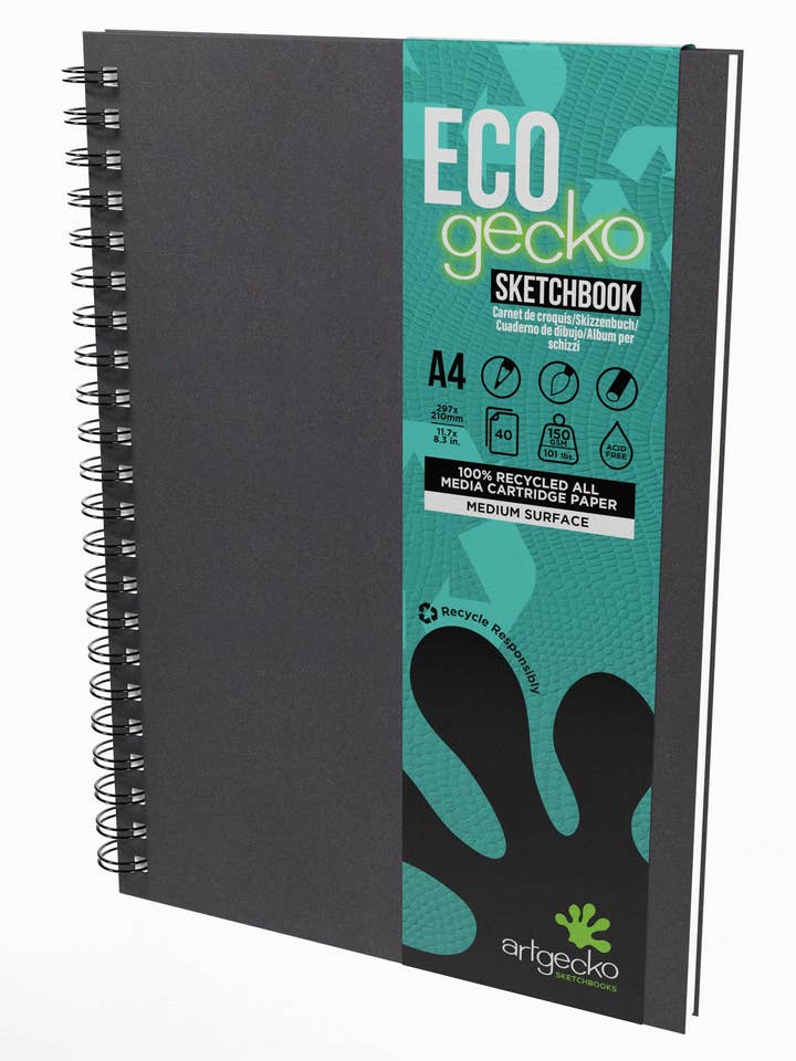 Eco All Media Recycled Sketchbook A4 Portrait for wholesale by Artgecko Sketch