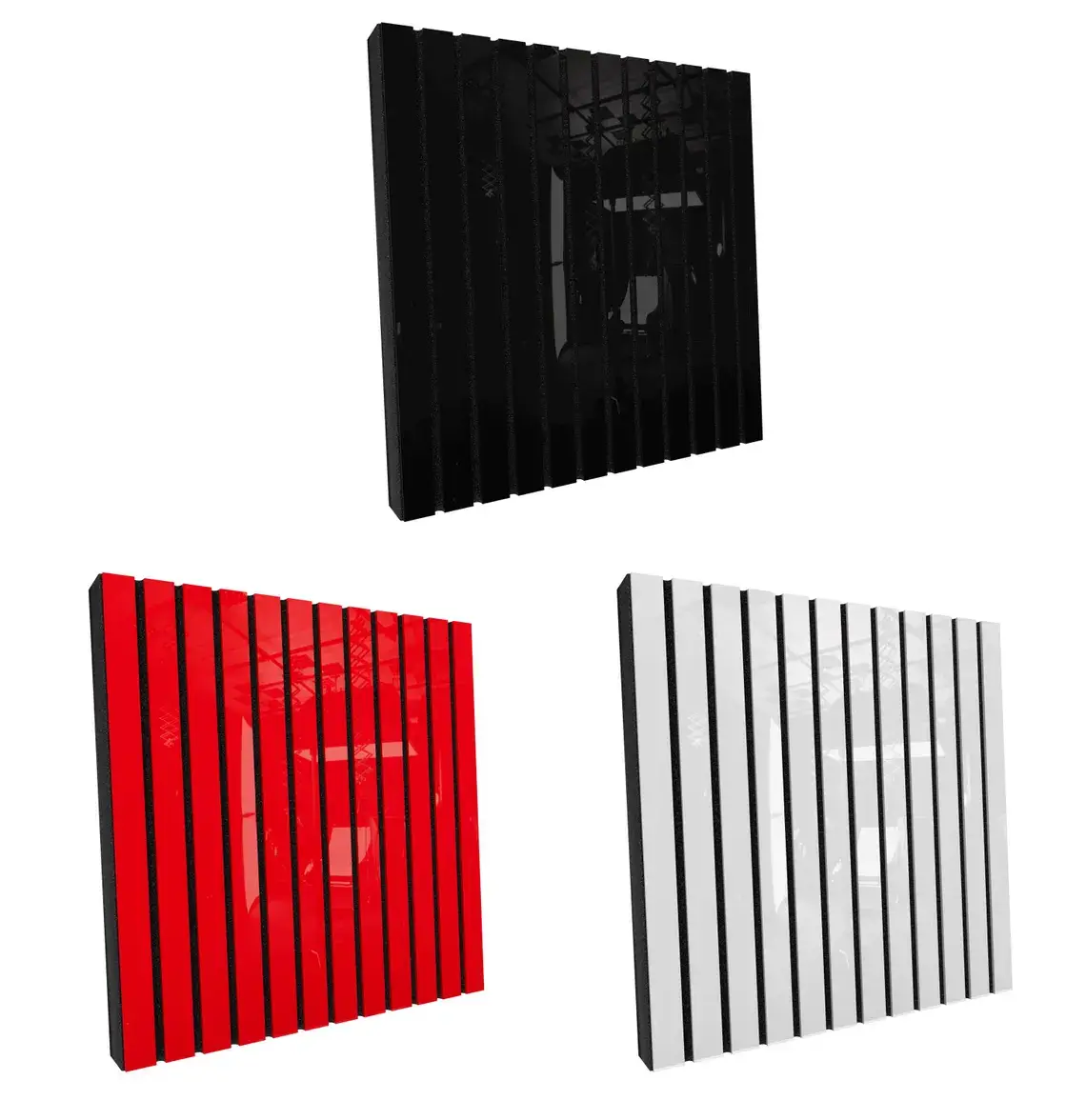 ATB-Sound sp. z o. o. - Wholesale Decorative Panel - Acoustic Slat Wood Panels «SLATO» | 50×50×5 cm | Soundproof3