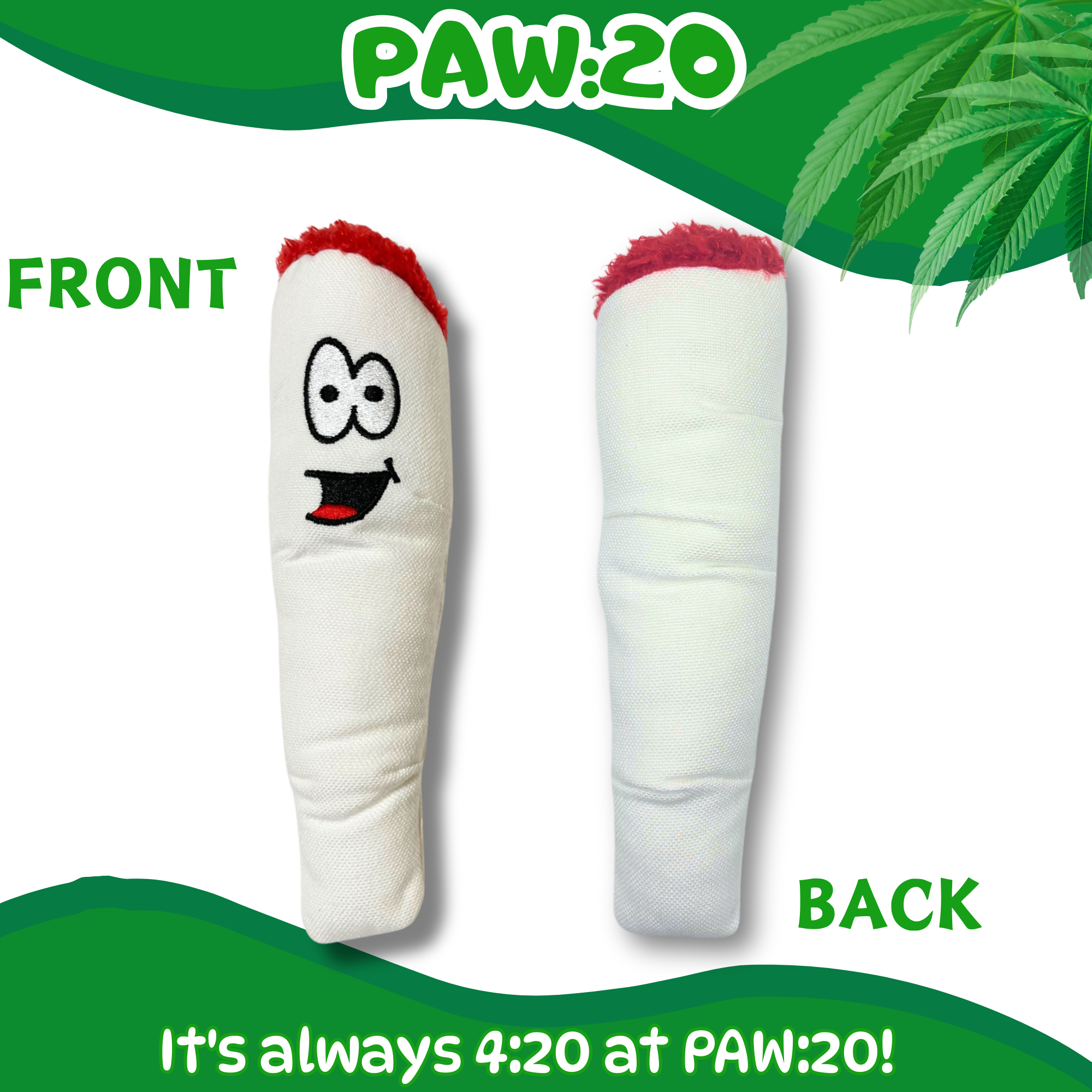 PAW:20 - Wholesale Pet Squeaky Toy - Dog - Jay the Joint, Parody Plush Squeaker Dog Toy5