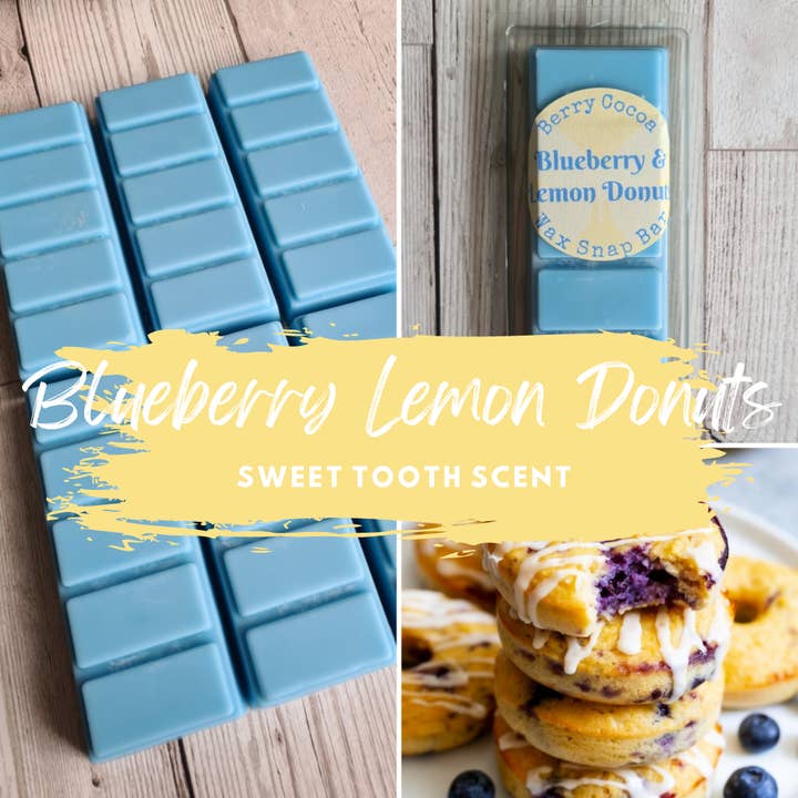 Blueberry Lemon Donuts for wholesale by Berry Cocoa Handmade Wax Melts