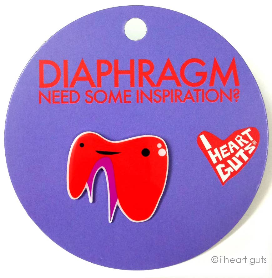 I Heart Guts | Organ Plushies Wholesale - Wholesale Lapel Pin/Button - Diaphragm Lapel Pin - Need Some Inspiration?0