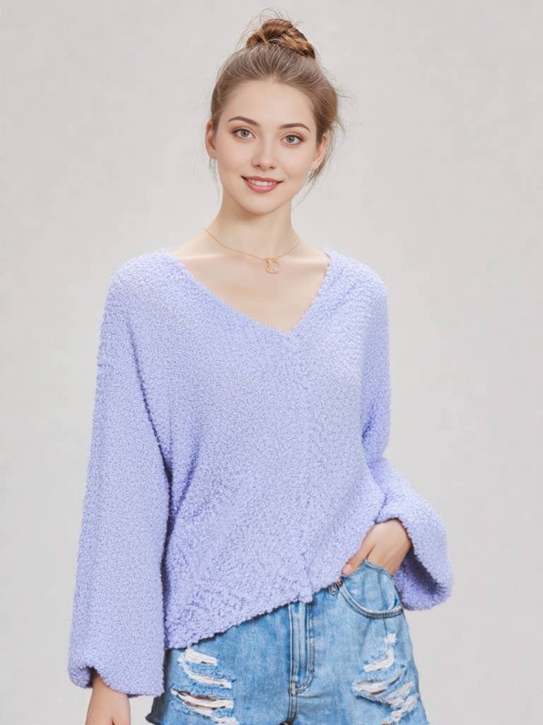 AZUL 12W2249N-Solid top aconchegante em malha suave para venda a revendedores na Faire1