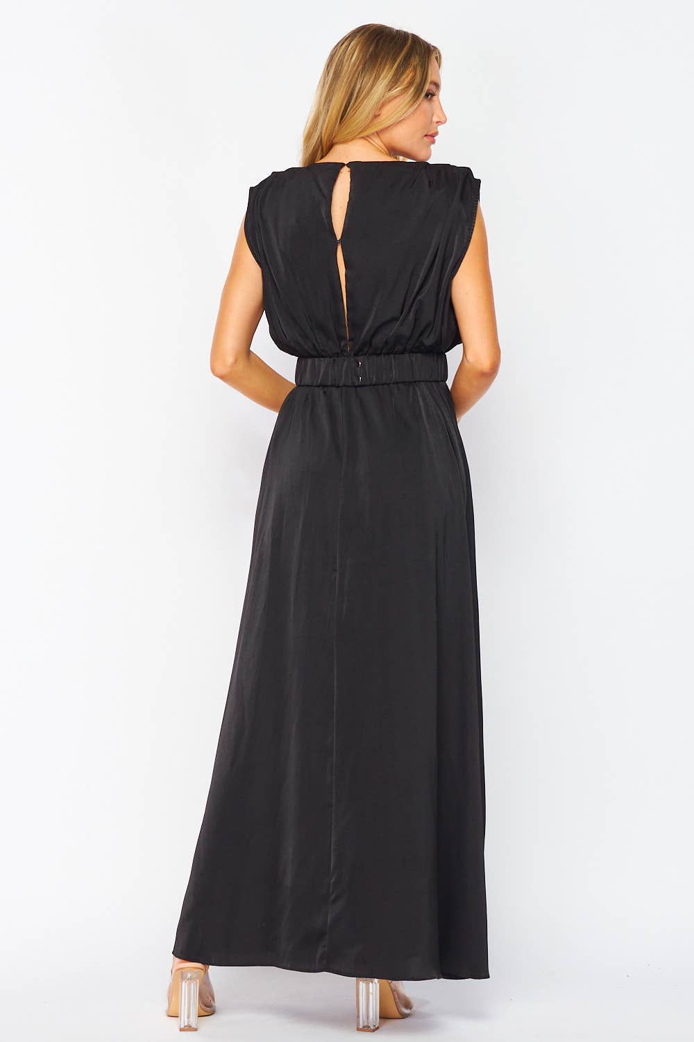 Peace Love Line - Venta al por mayor Vestido - Mujer - SLI3727 - VESTIDO LARGO DE SATÉN1