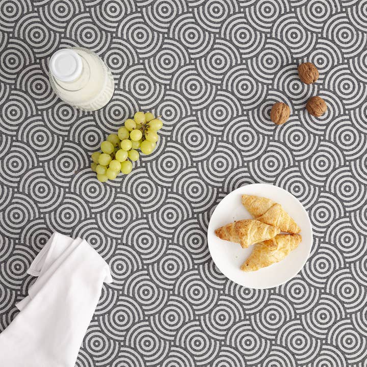 GAMUSI - Wholesale Tablecloth - Jacquard waterproof cotton tablecloth circles RING2