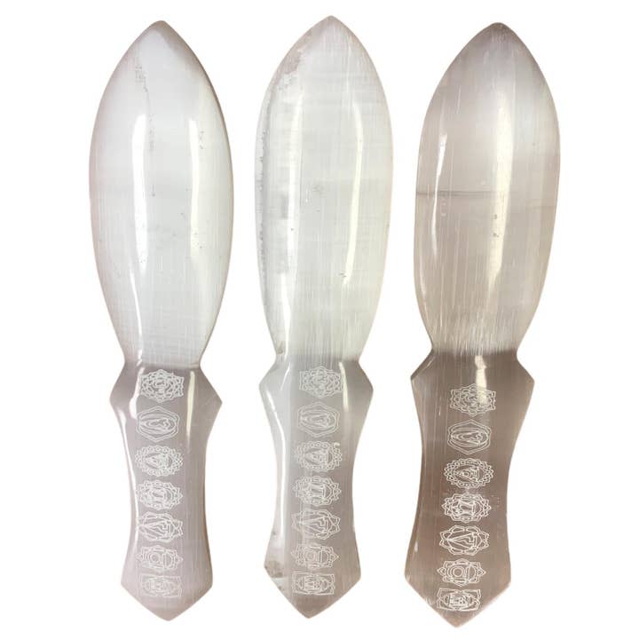 Alliz Trading - Wholesale Spiritual stone/crystal - Selenite 7 Chakra Knife2